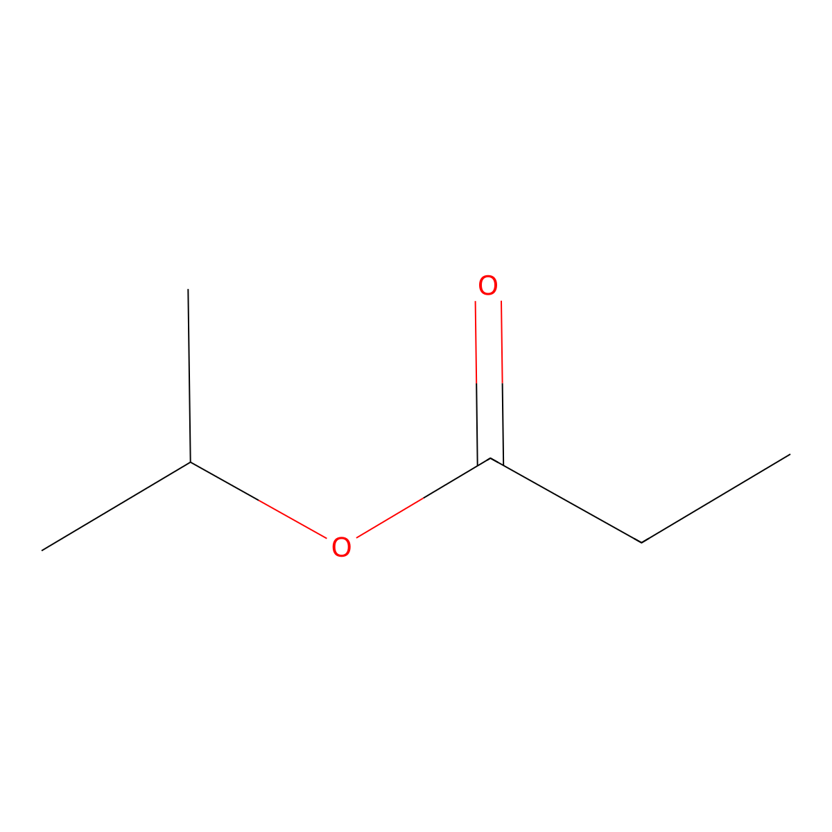 Isopropyl propionate molecular structure, CAS 637-78-5