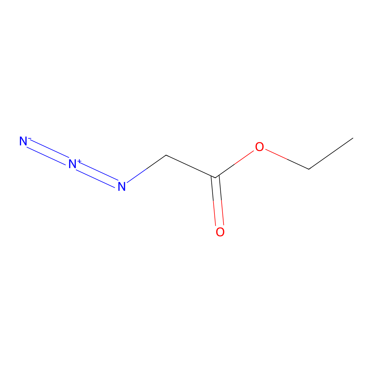 Acetic acid, azido-, ethyl ester molecular structure, CAS 637-81-0