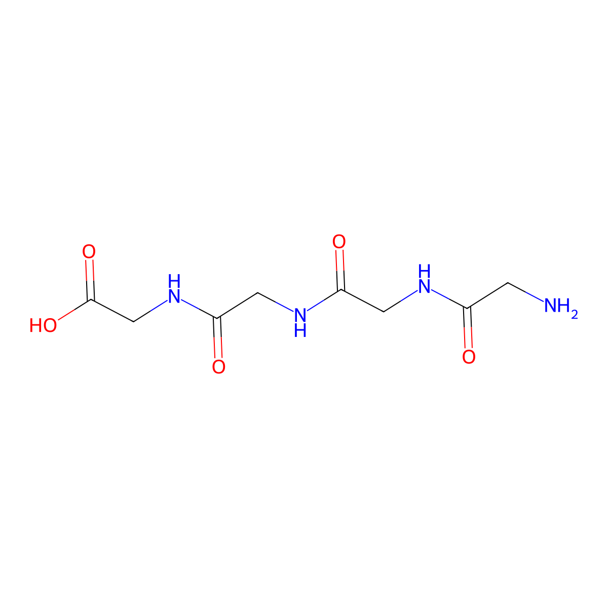 Glycyl-glycyl-glycyl-glycine molecular structure, CAS 637-84-3