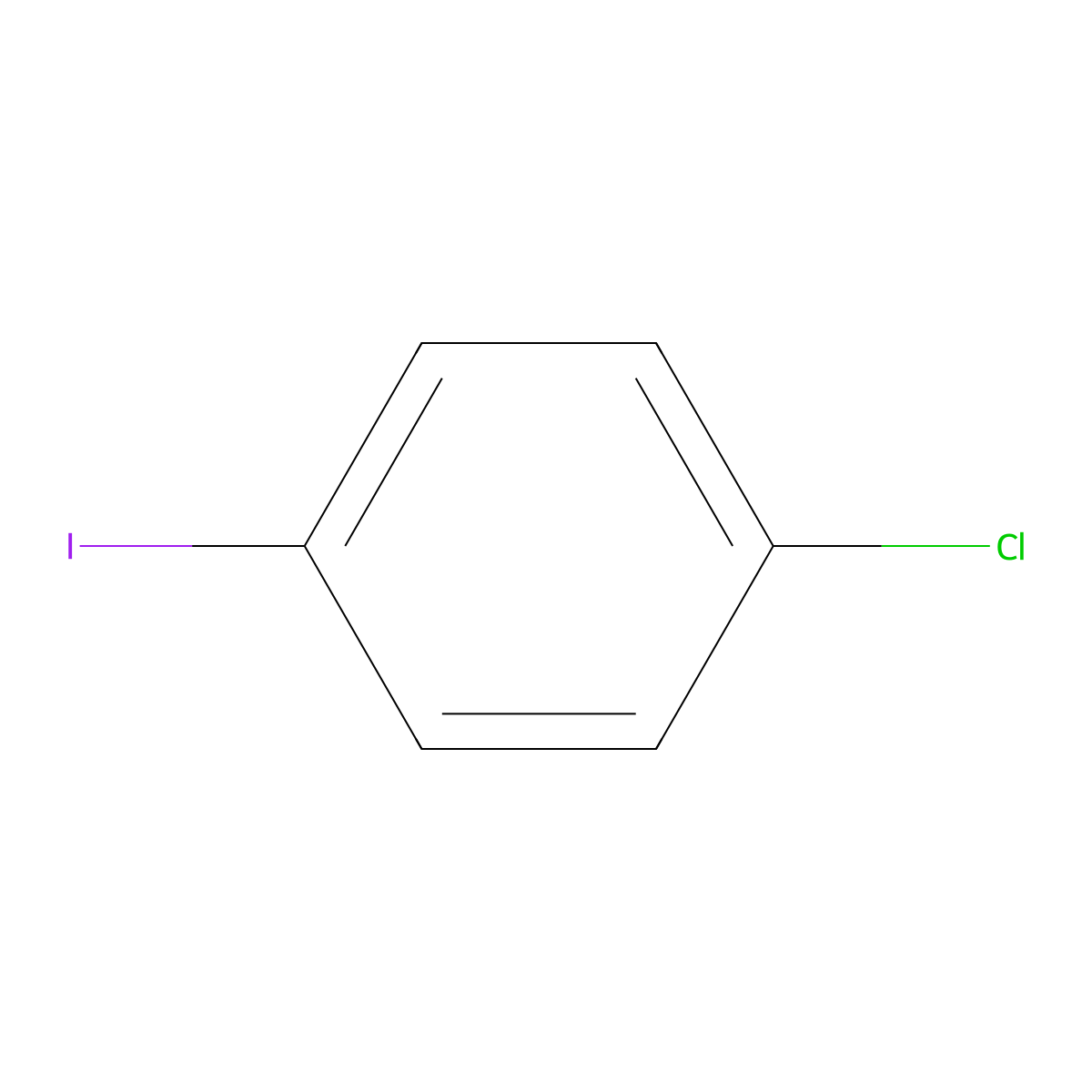 1-Chloro-4-iodobenzene molecular structure, CAS 637-87-6