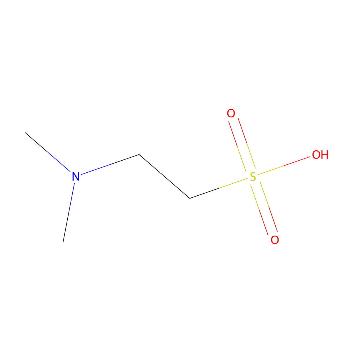 2-(Dimethylamino)ethanesulfonic acid molecular structure, CAS 637-95-6