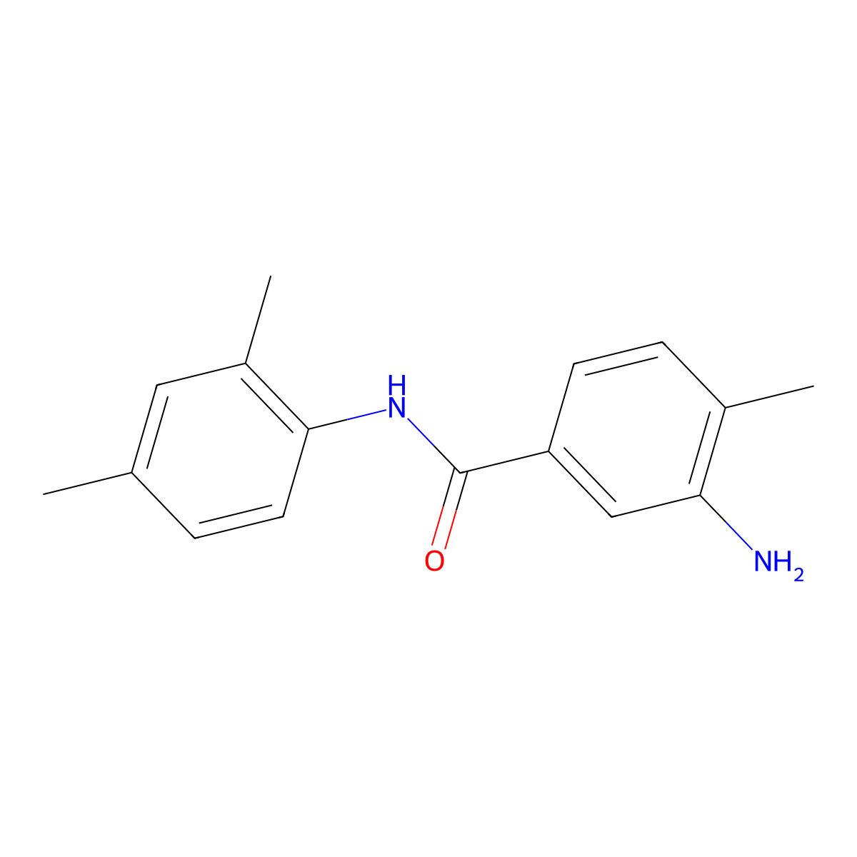 3-amino-N-(2,4-dimethylphenyl)-4-methylbenzamide molecular structure, CAS 6370-19-0