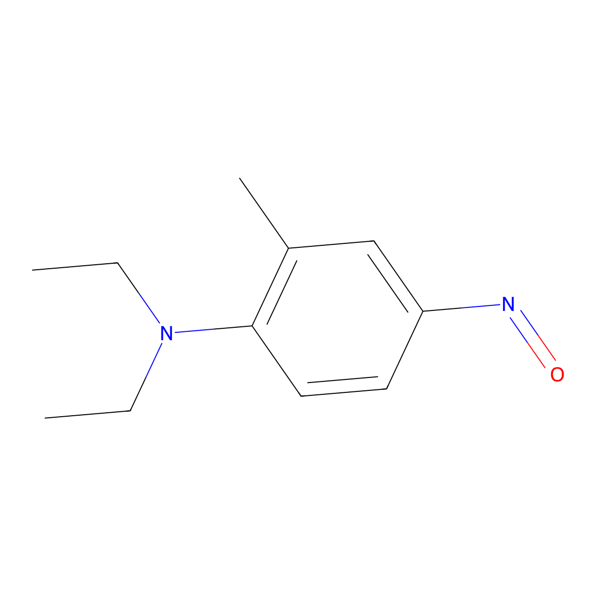 Benzenamine, N,N-diethyl-2-methyl-4-nitroso- molecular structure, CAS 6370-25-8