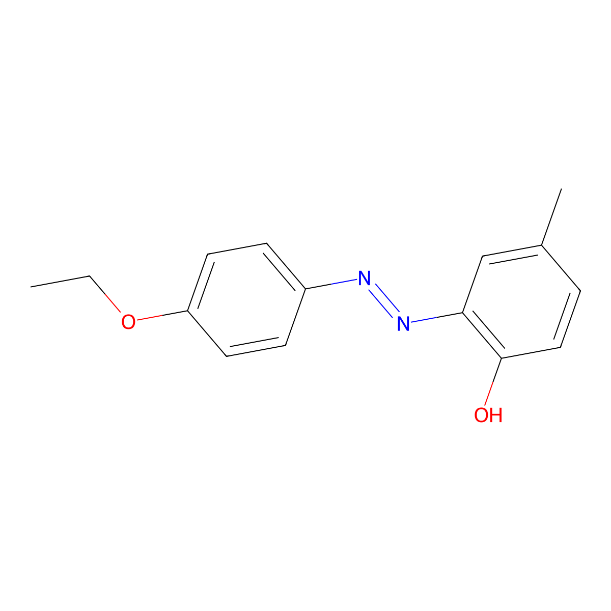 2-(2-(4-Ethoxyphenyl)diazenyl)-4-methylphenol molecular structure, CAS 6370-44-1