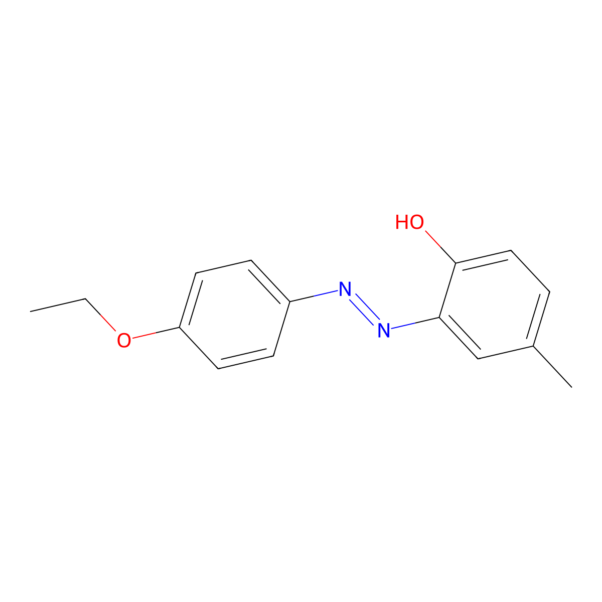 2-(2-(4-Ethoxyphenyl)diazenyl)-4-methylphenol molecular structure, CAS 6370-44-1
