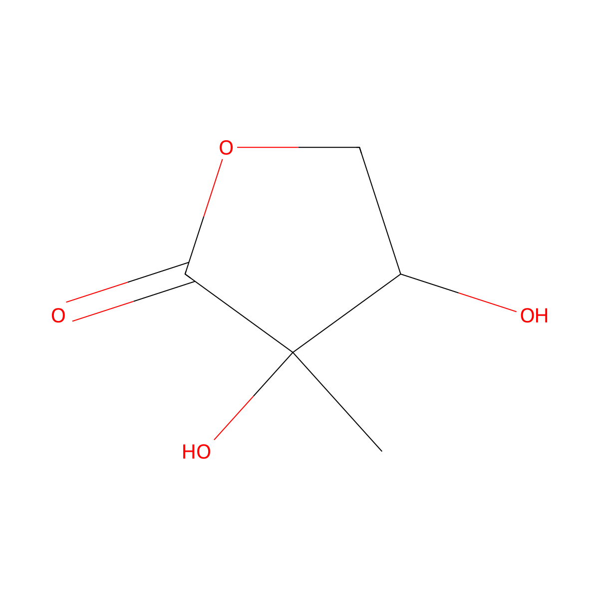 3,4-Dihydroxy-3-methyloxolan-2-one molecular structure, CAS 63700-30-1