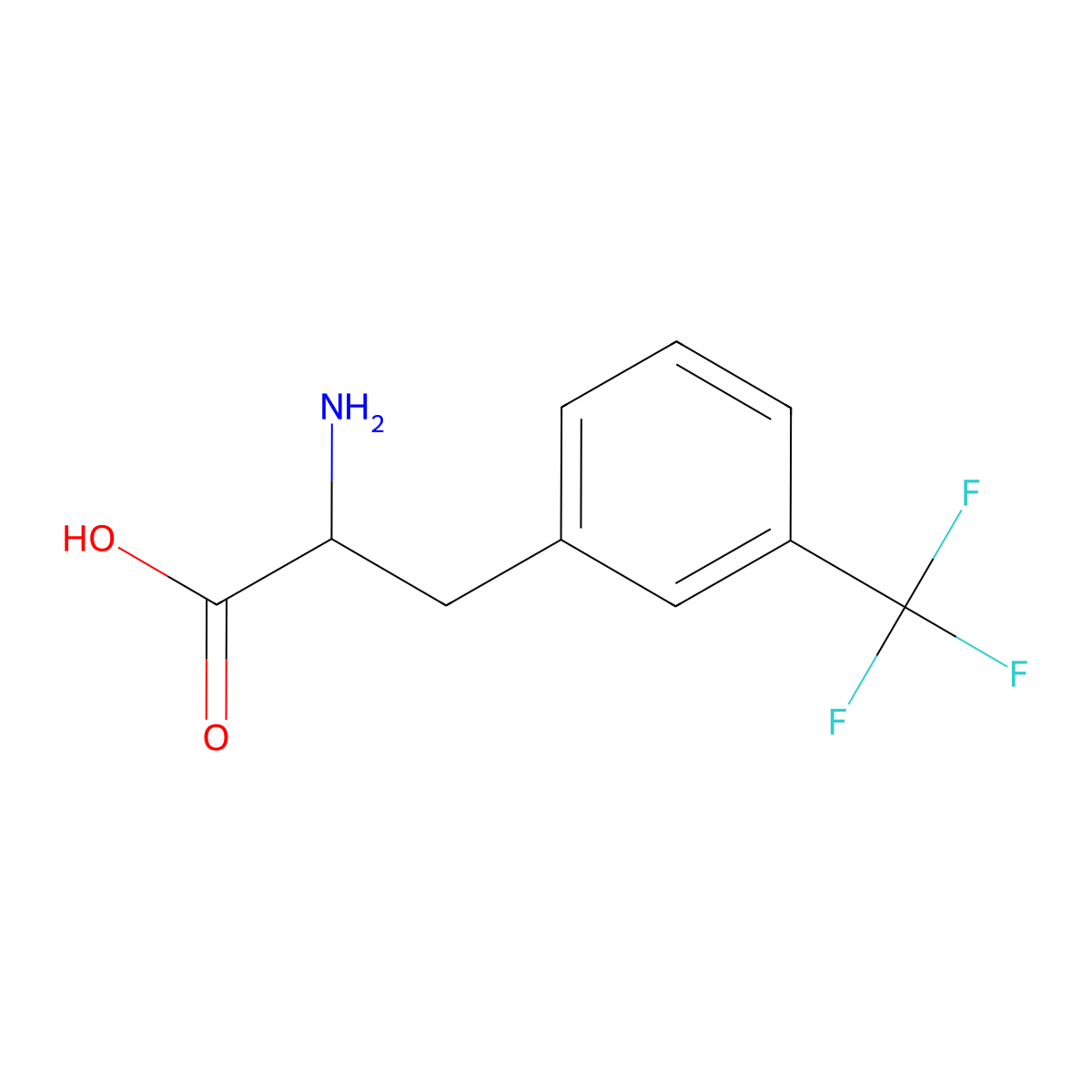 3-(Trifluoromethyl)-DL-phenylalanine molecular structure, CAS 63701-37-1
