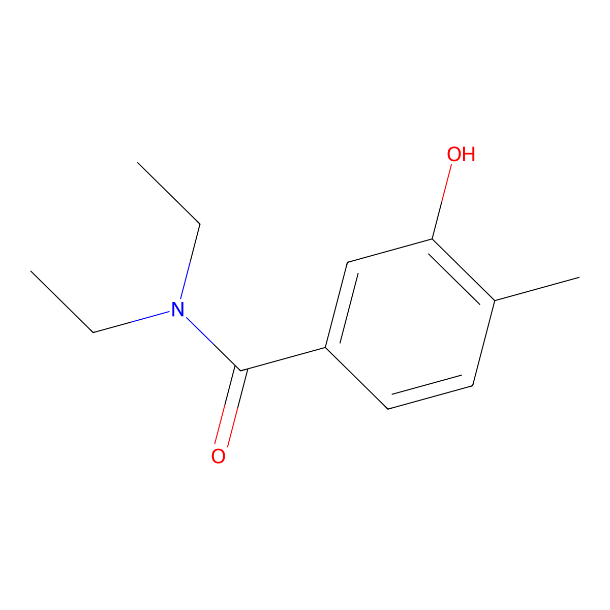 N,N-diethyl-3-hydroxy-4-methylbenzamide molecular structure, CAS 637013-75-3