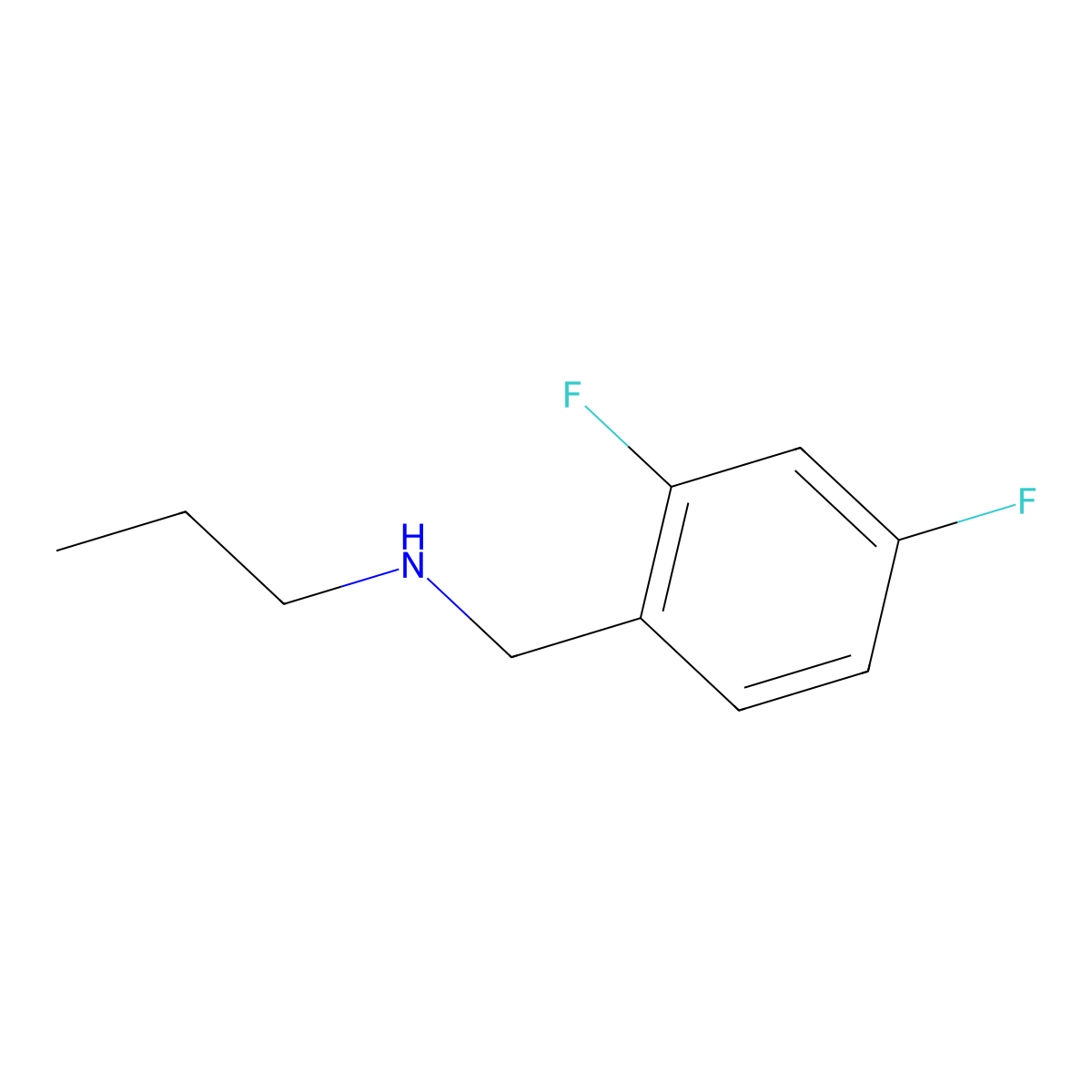 [(2,4-Difluorophenyl)methyl](propyl)amine molecular structure, CAS 637015-27-1
