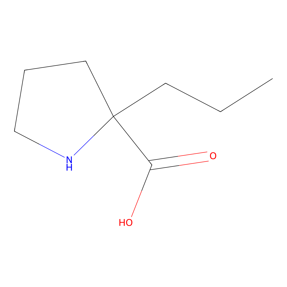 2-Propylproline hydrochloride molecular structure, CAS 637020-45-2