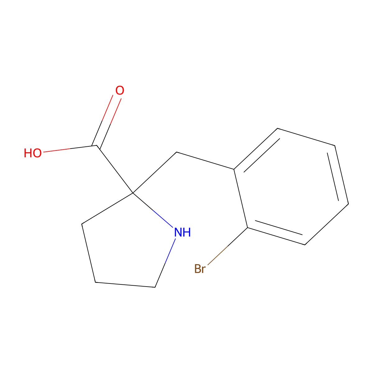 2-[(2-Bromophenyl)methyl]proline molecular structure, CAS 637020-84-9
