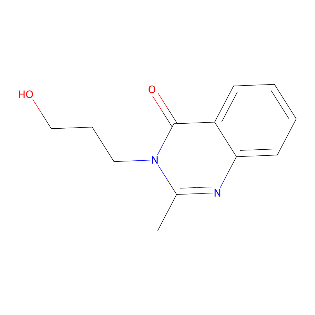 3-(3-hydroxypropyl)-2-methylquinazolin-4(3H)-one molecular structure, CAS 63703-30-0