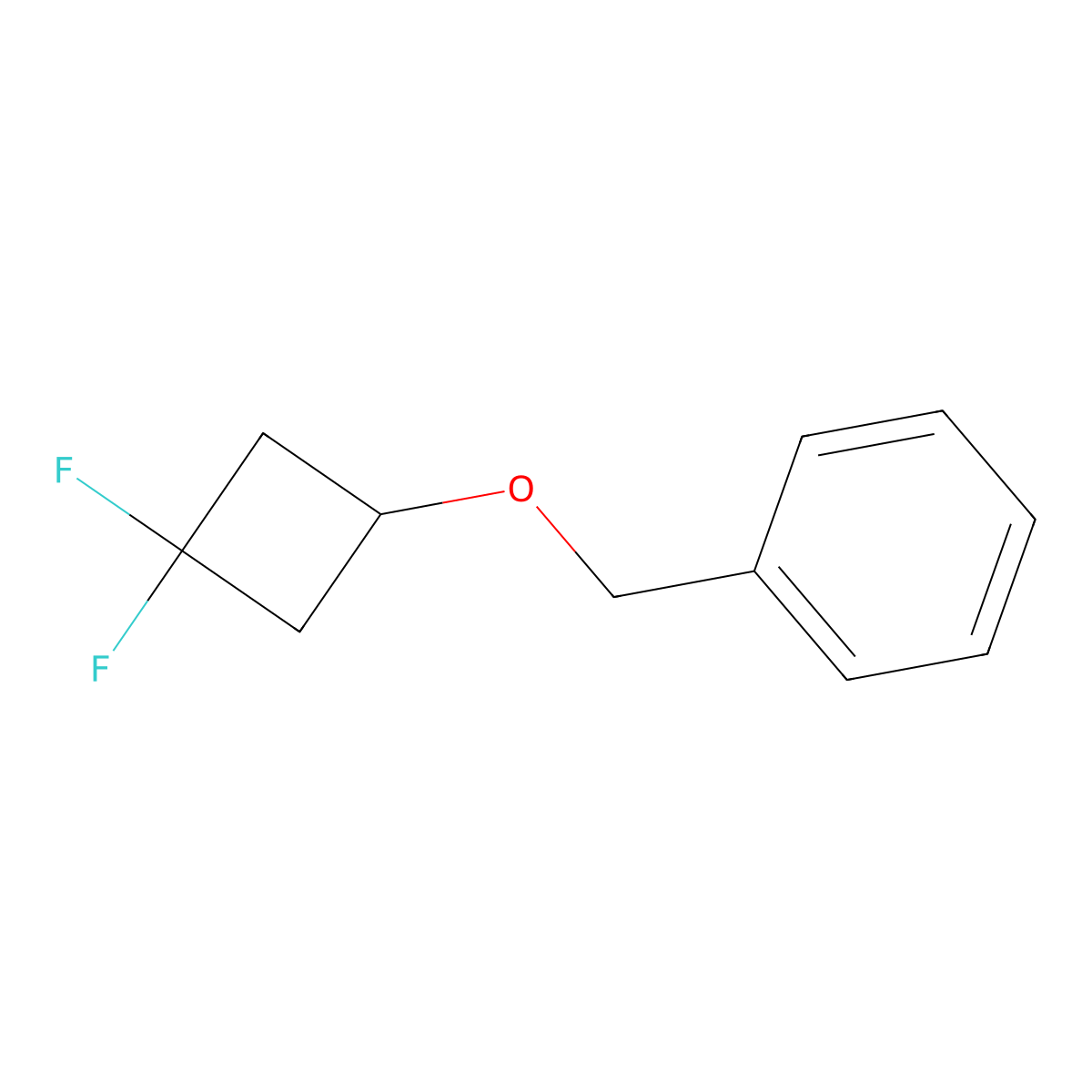 ((3,3-Difluorocyclobutoxy)methyl)benzene molecular structure, CAS 637031-86-8