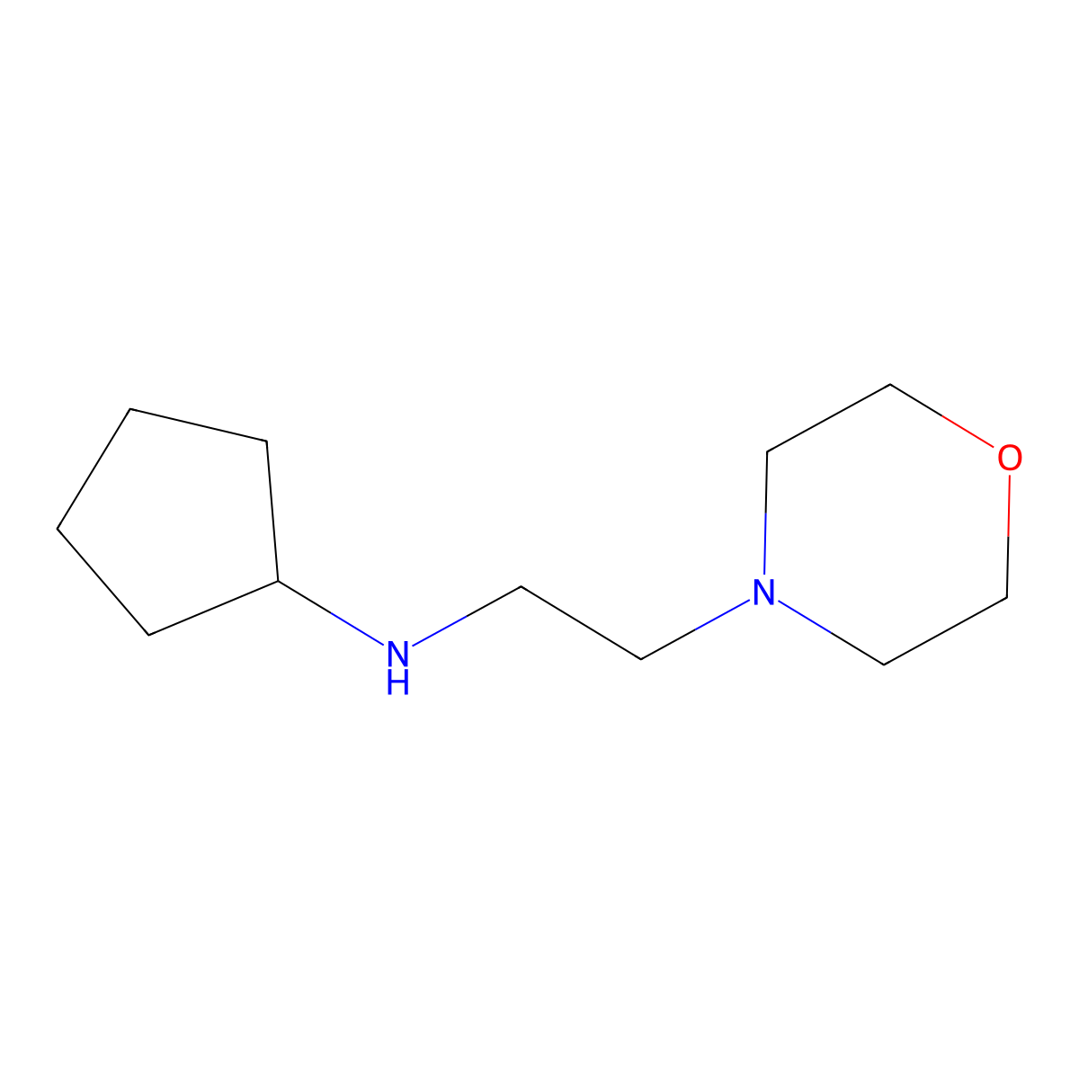 N-[2-(morpholin-4-yl)ethyl]cyclopentanamine molecular structure, CAS 637034-82-3