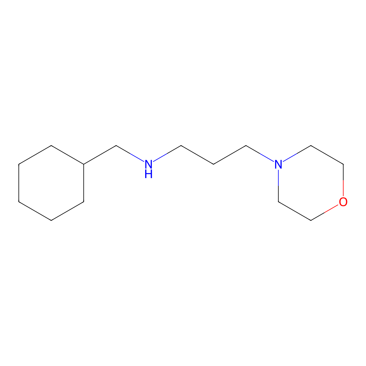 N-(Cyclohexylmethyl)-3-morpholino-1-propanamine molecular structure, CAS 637034-87-8