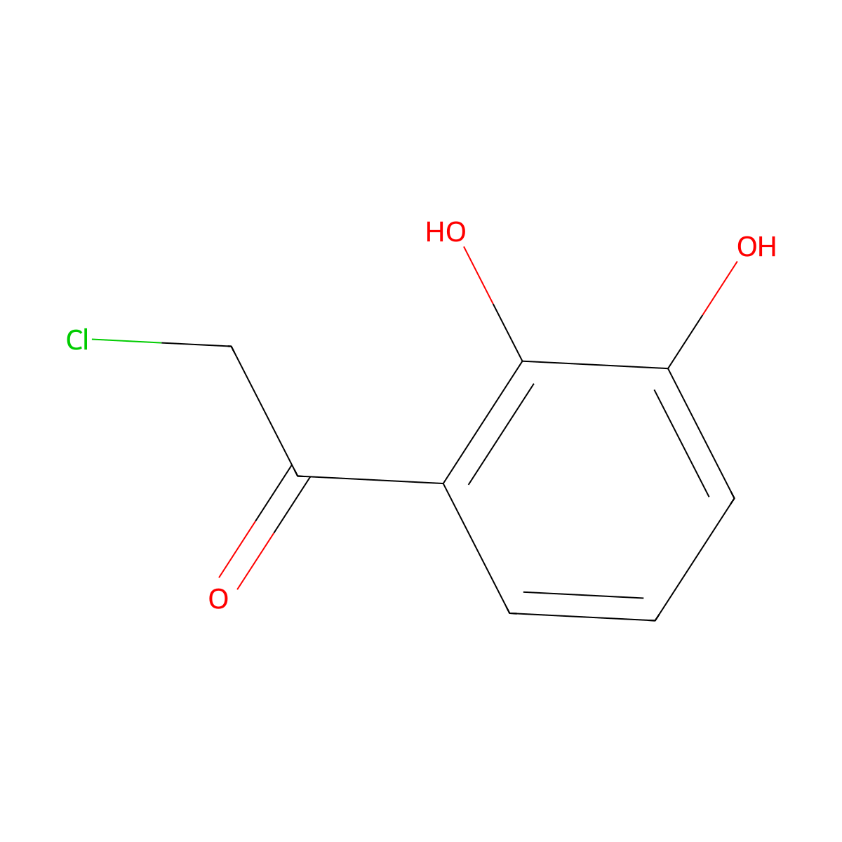 Pyrocatechol, 3-chloroacetyl- molecular structure, CAS 63704-55-2