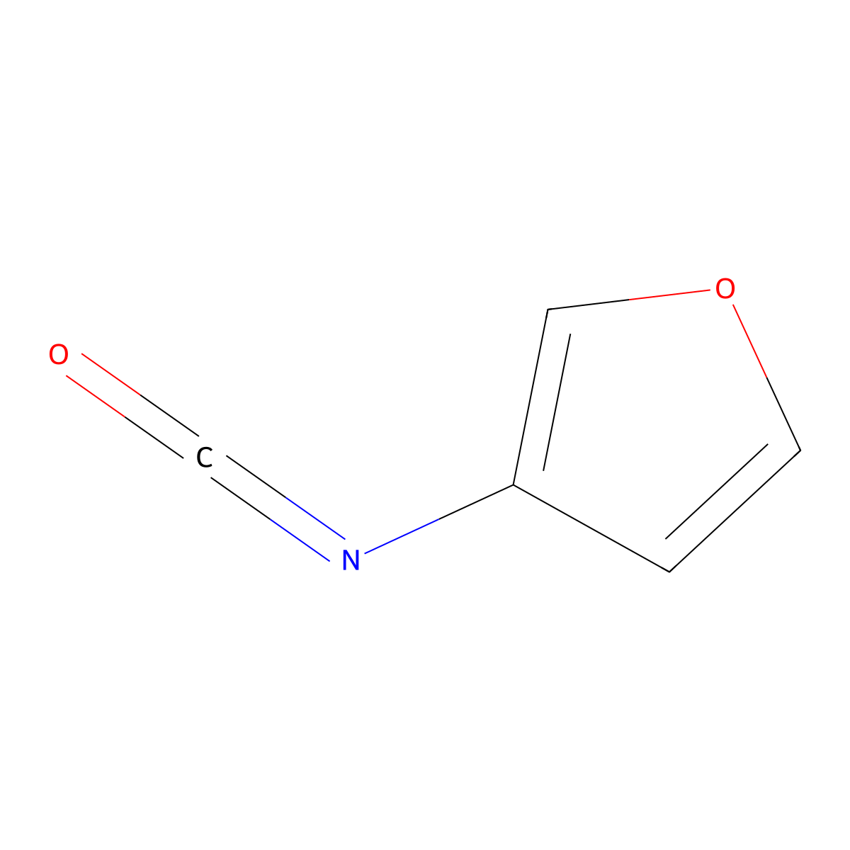 3-Isocyanatofuran molecular structure, CAS 63707-04-0