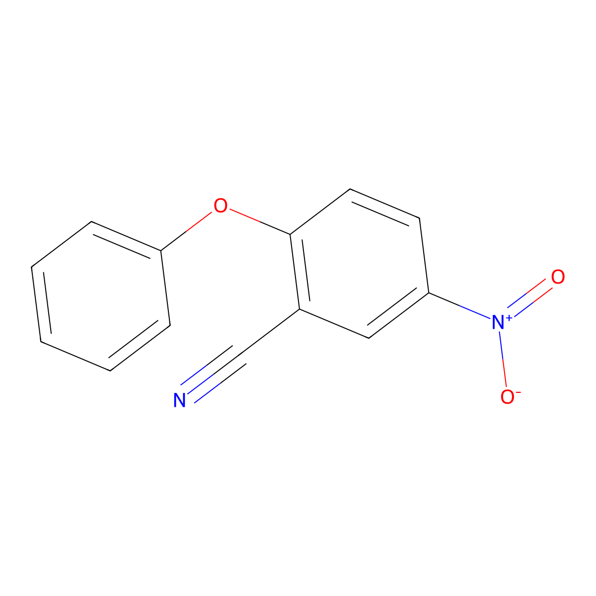 5-Nitro-2-phenoxybenzonitrile molecular structure, CAS 63707-35-7