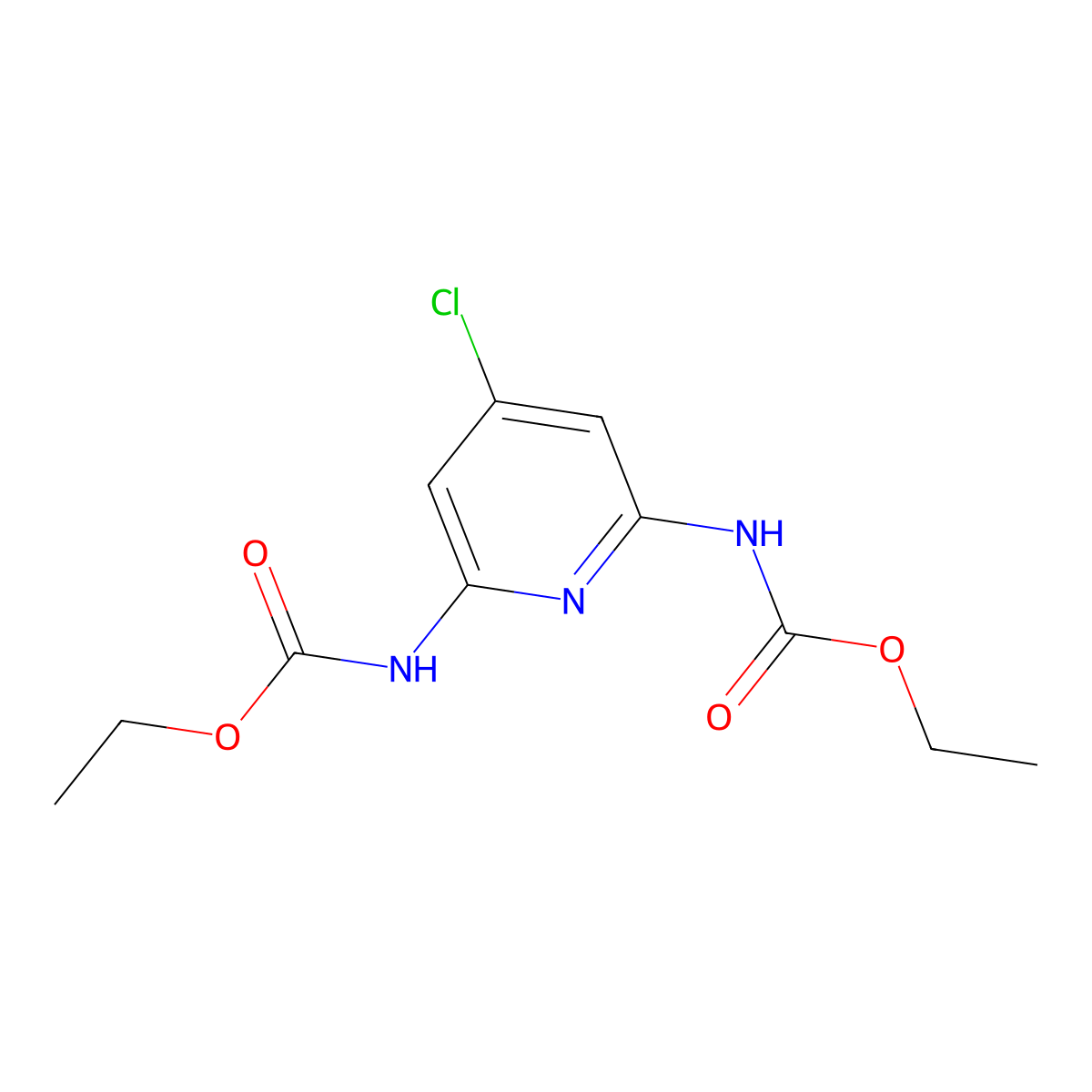 Diethyl (4-chloropyridine-2,6-diyl)dicarbamate molecular structure, CAS 63708-78-1