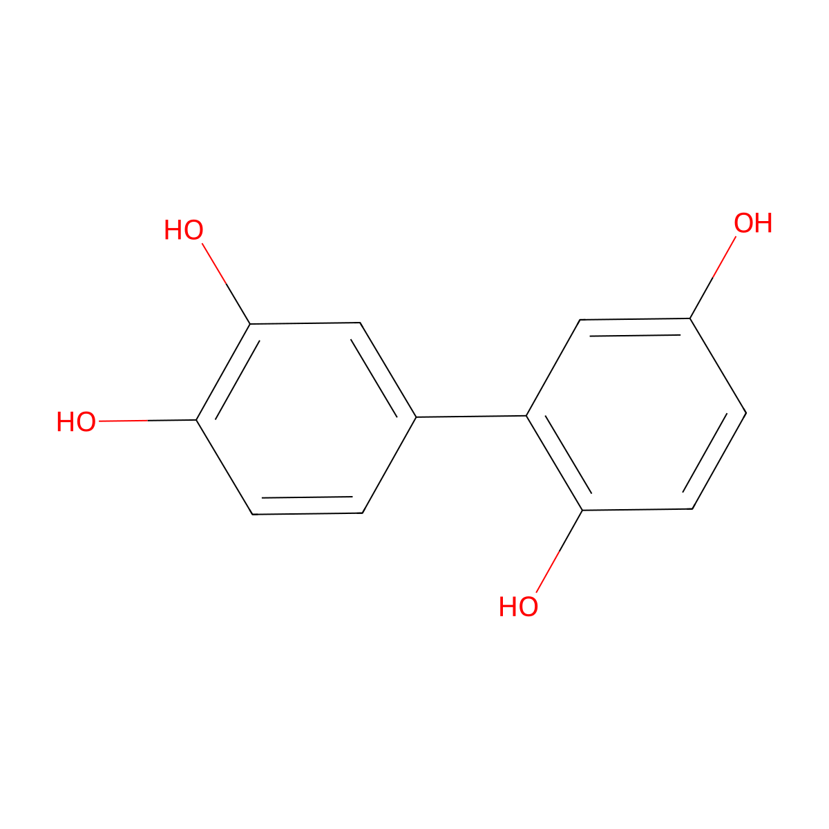 [1,1'-Biphenyl]-2,3',4',5-tetrol molecular structure, CAS 63710-11-2