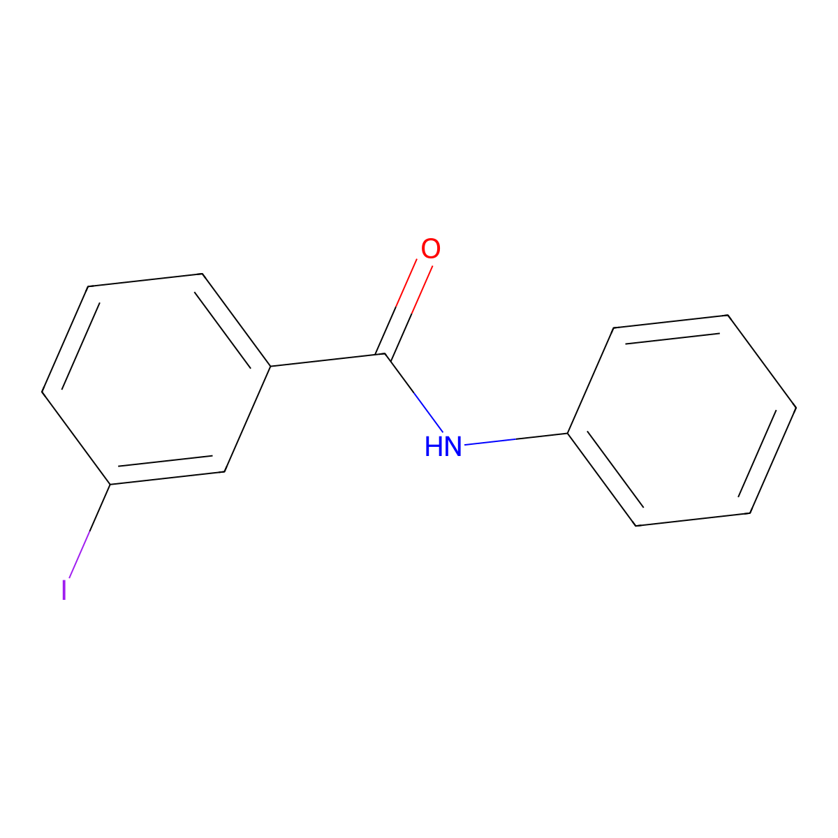 3-iodo-N-phenylbenzamide molecular structure, CAS 63710-34-9