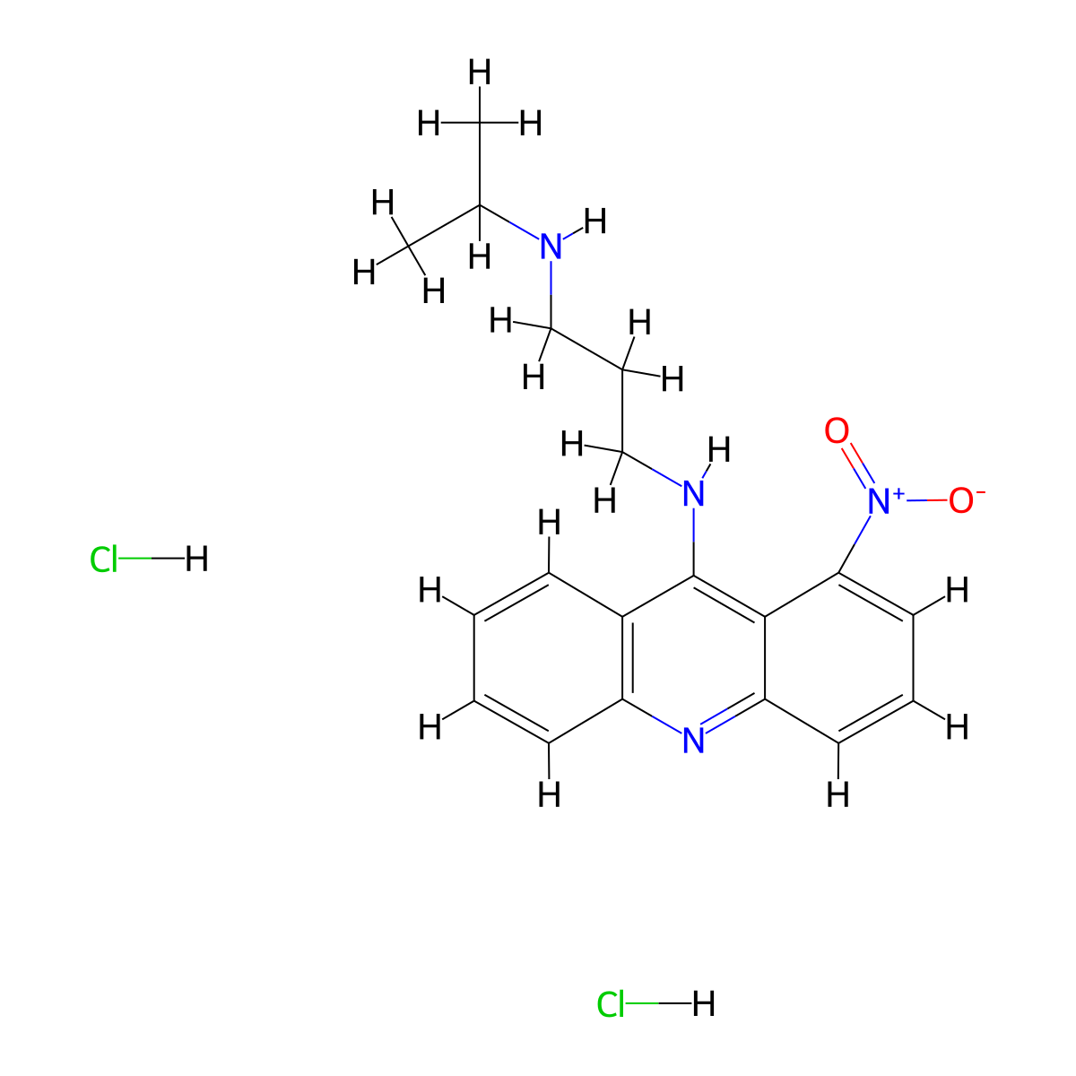 1-Nitro-9-(3-isopropylaminopropylamino)acridine molecular structure, CAS 63710-43-0
