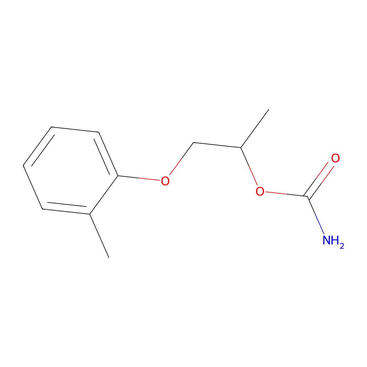 Carbamic acid, 1-(o-tolyloxymethyl)ethyl ester molecular structure, CAS 63716-26-7