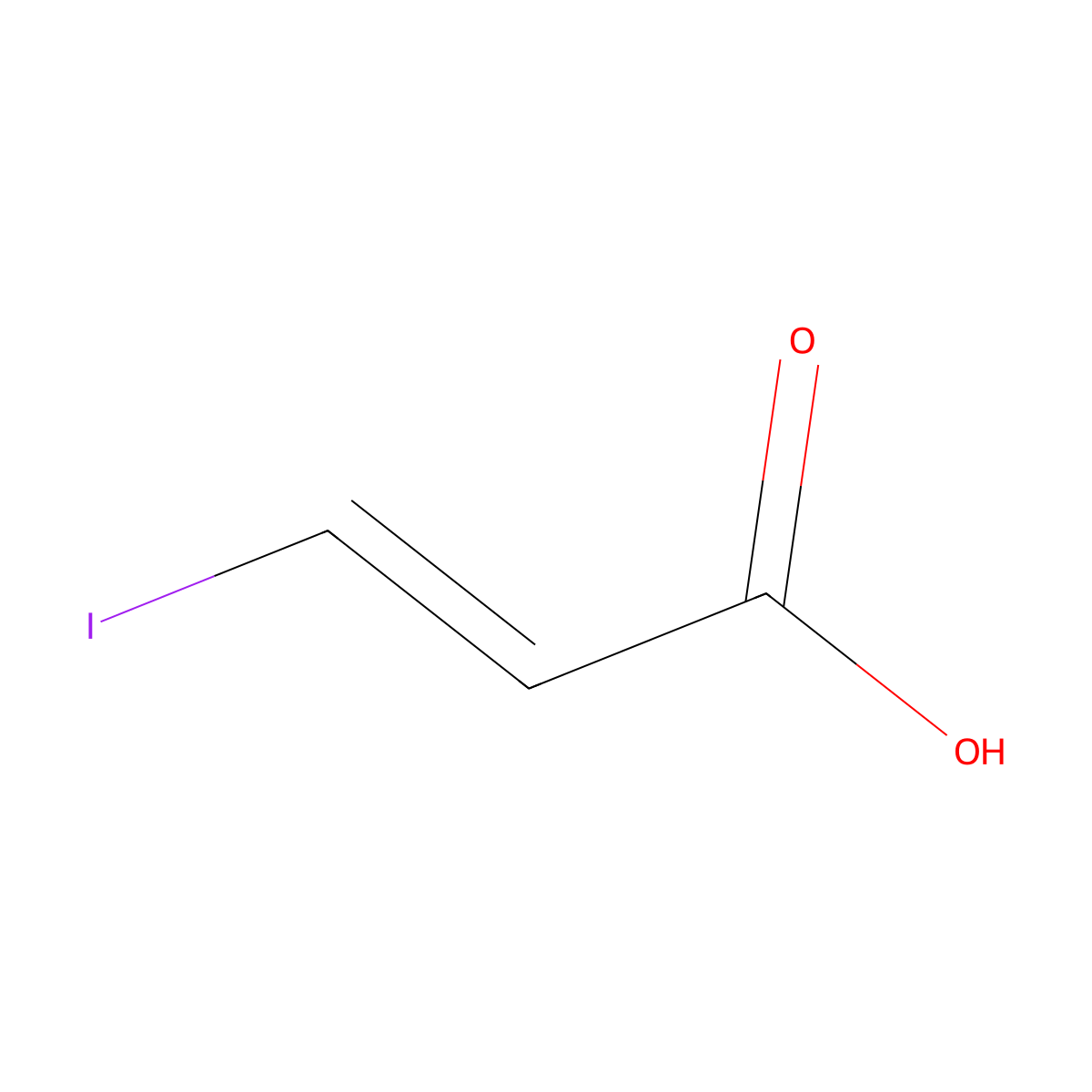 3-Iodoprop-2-enoic acid molecular structure, CAS 6372-02-7