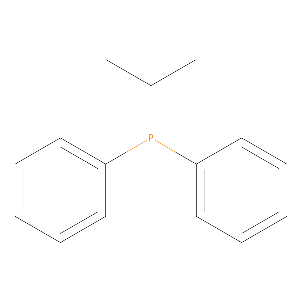Isopropyldiphenylphosphine molecular structure, CAS 6372-40-3