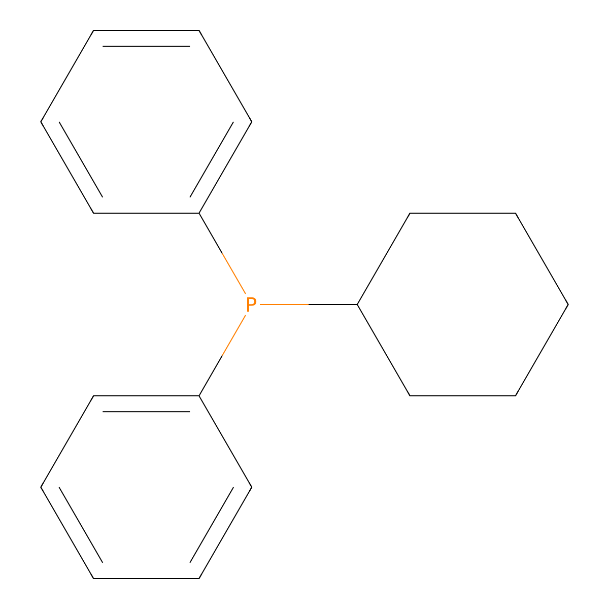 Phosphine, cyclohexyldiphenyl- molecular structure, CAS 6372-42-5