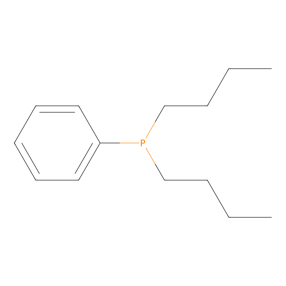 Phosphine, dibutylphenyl- molecular structure, CAS 6372-44-7