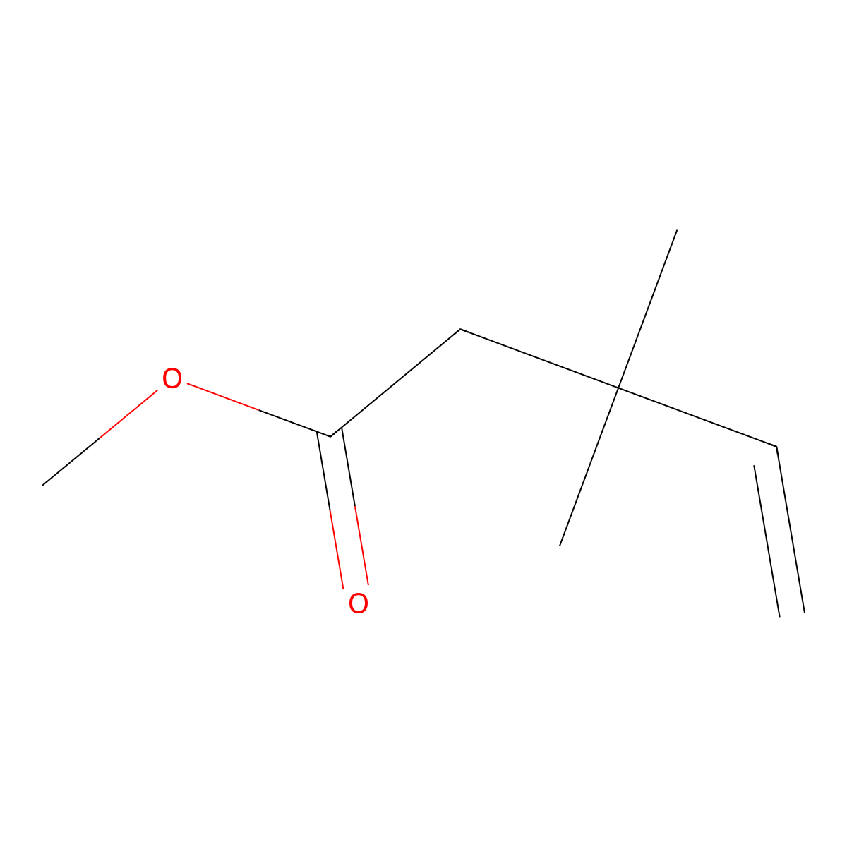Methyl 3,3-dimethyl-4-pentenoate molecular structure, CAS 63721-05-1