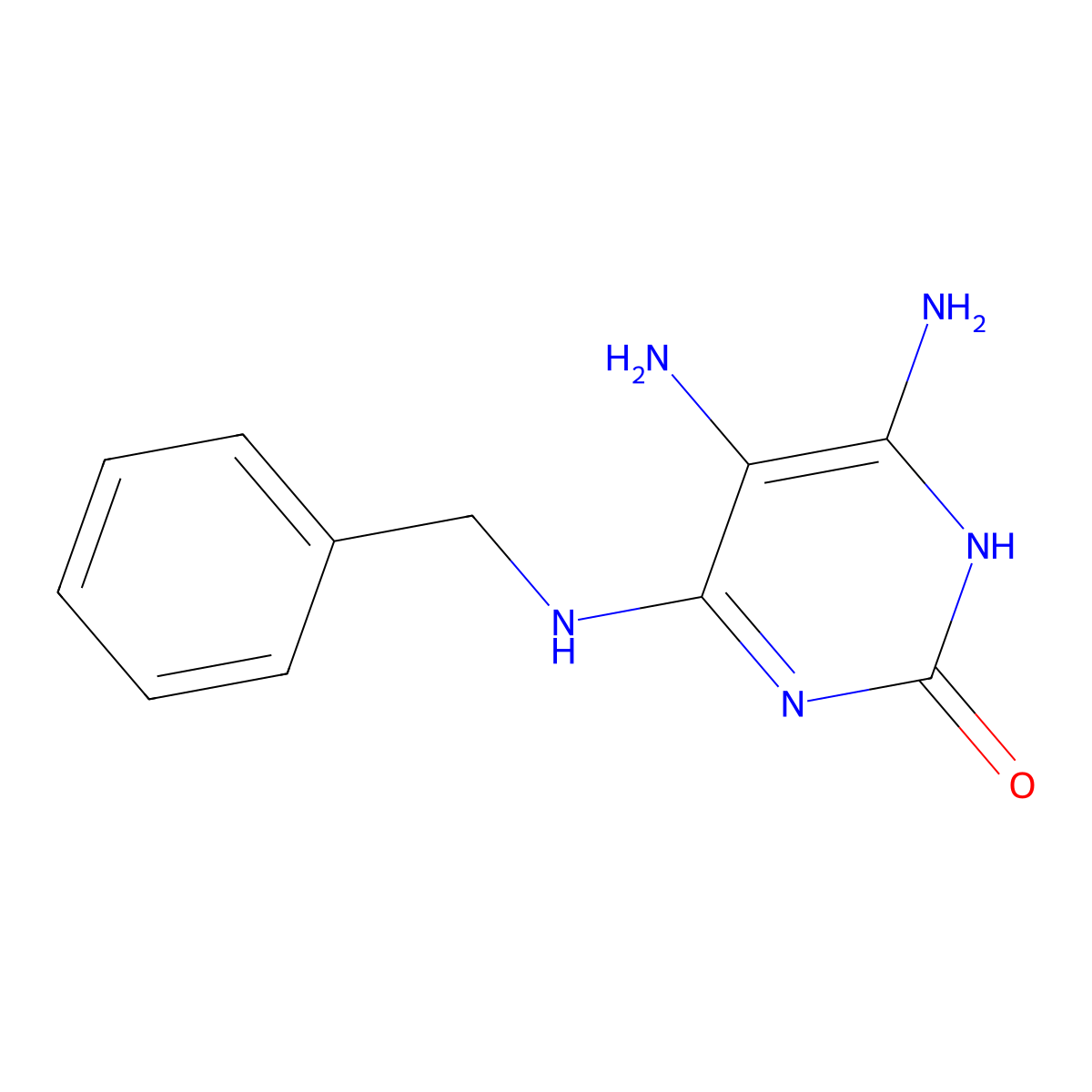 4,5-diamino-6-(benzylamino)pyrimidin-2(1H)-one molecular structure, CAS 63722-86-1