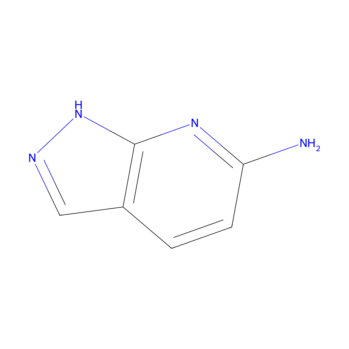 1H-Pyrazolo(3,4-b)pyridin-6-amine molecular structure, CAS 63725-49-5