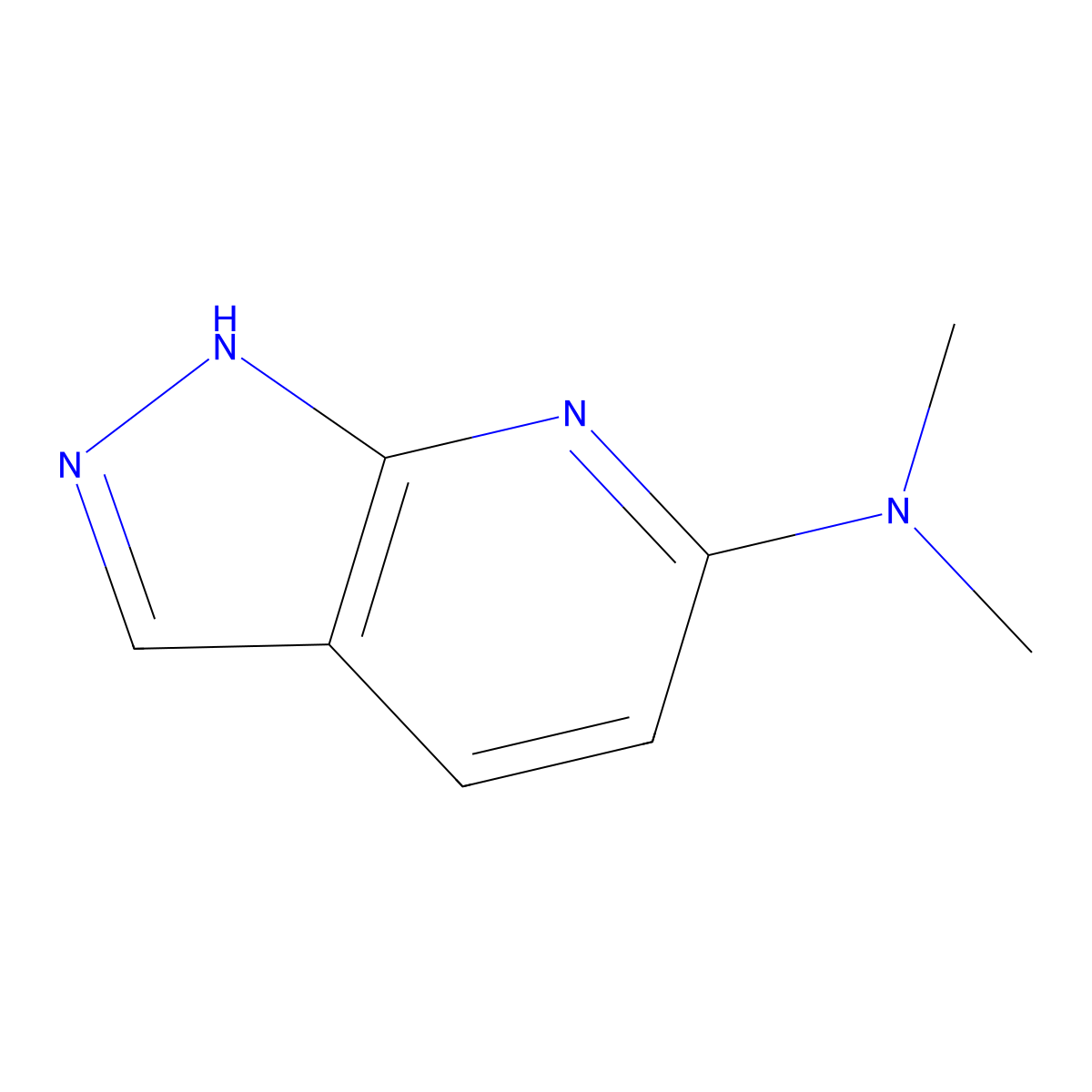 N,N-Dimethyl-1H-pyrazolo[3,4-b]pyridin-6-amine molecular structure, CAS 63725-50-8