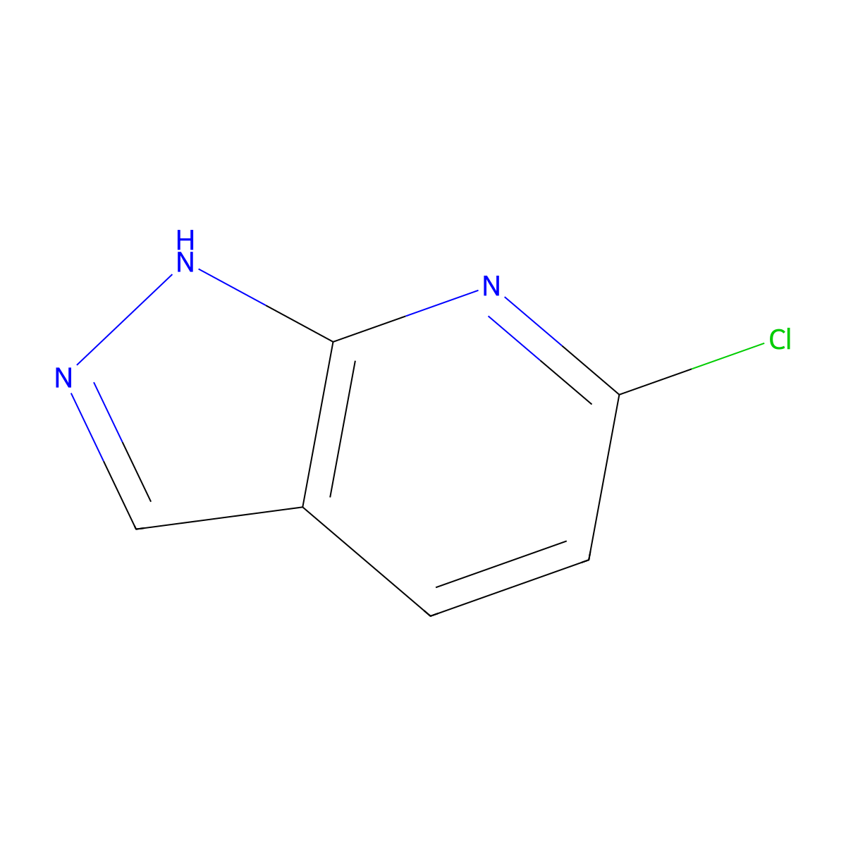 6-Chloro-1h-pyrazolo[3,4-b]pyridine molecular structure, CAS 63725-51-9