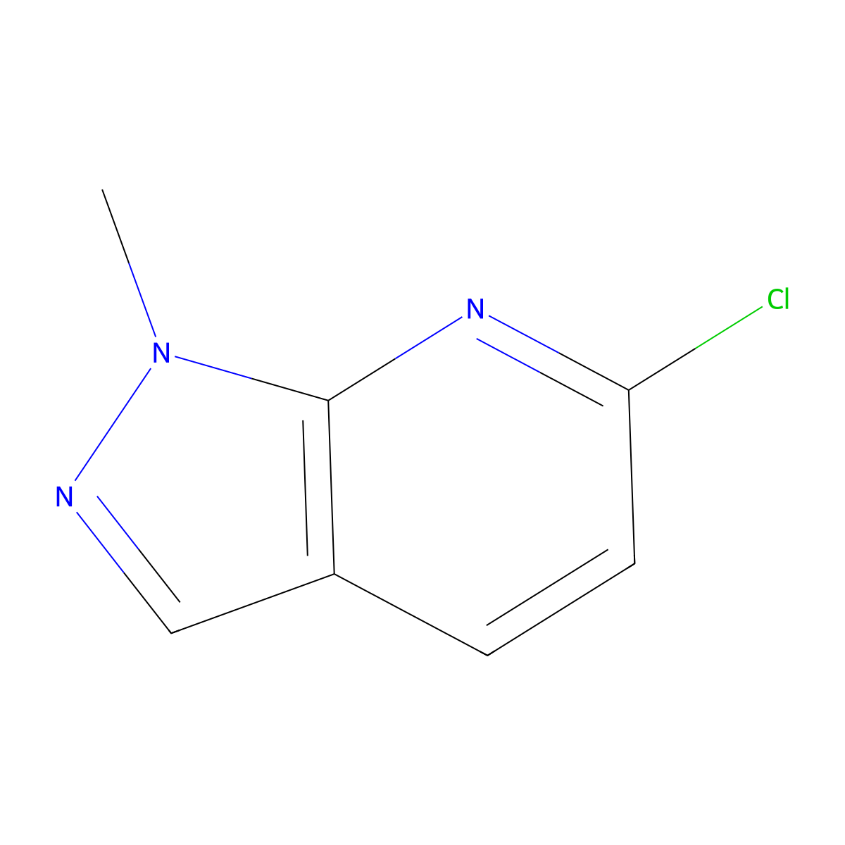 6-chloro-1-methyl-1H-pyrazolo[3,4-b]pyridine molecular structure, CAS 63725-52-0