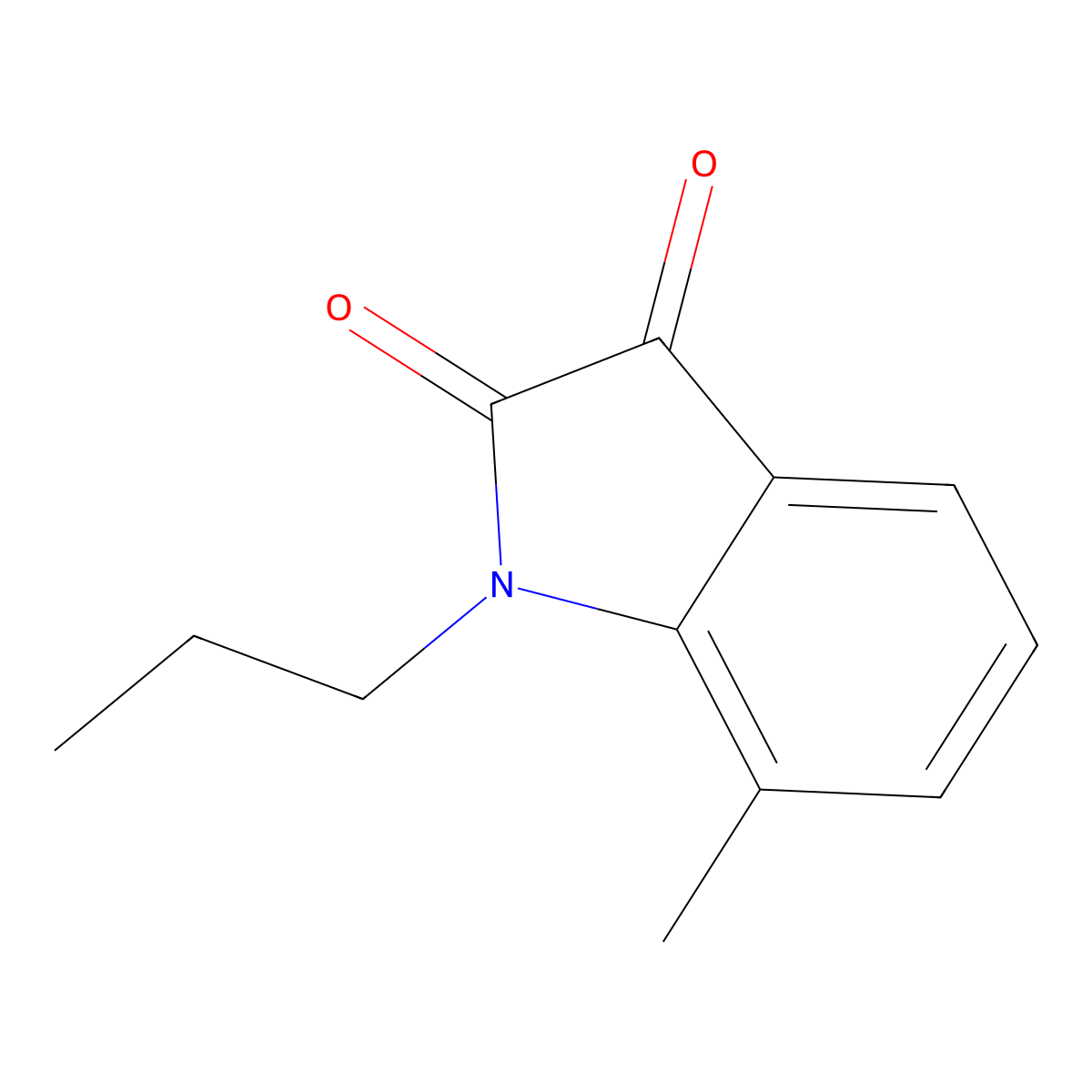 7-Methyl-1-propyl-1H-indole-2,3-dione molecular structure, CAS 63725-88-2
