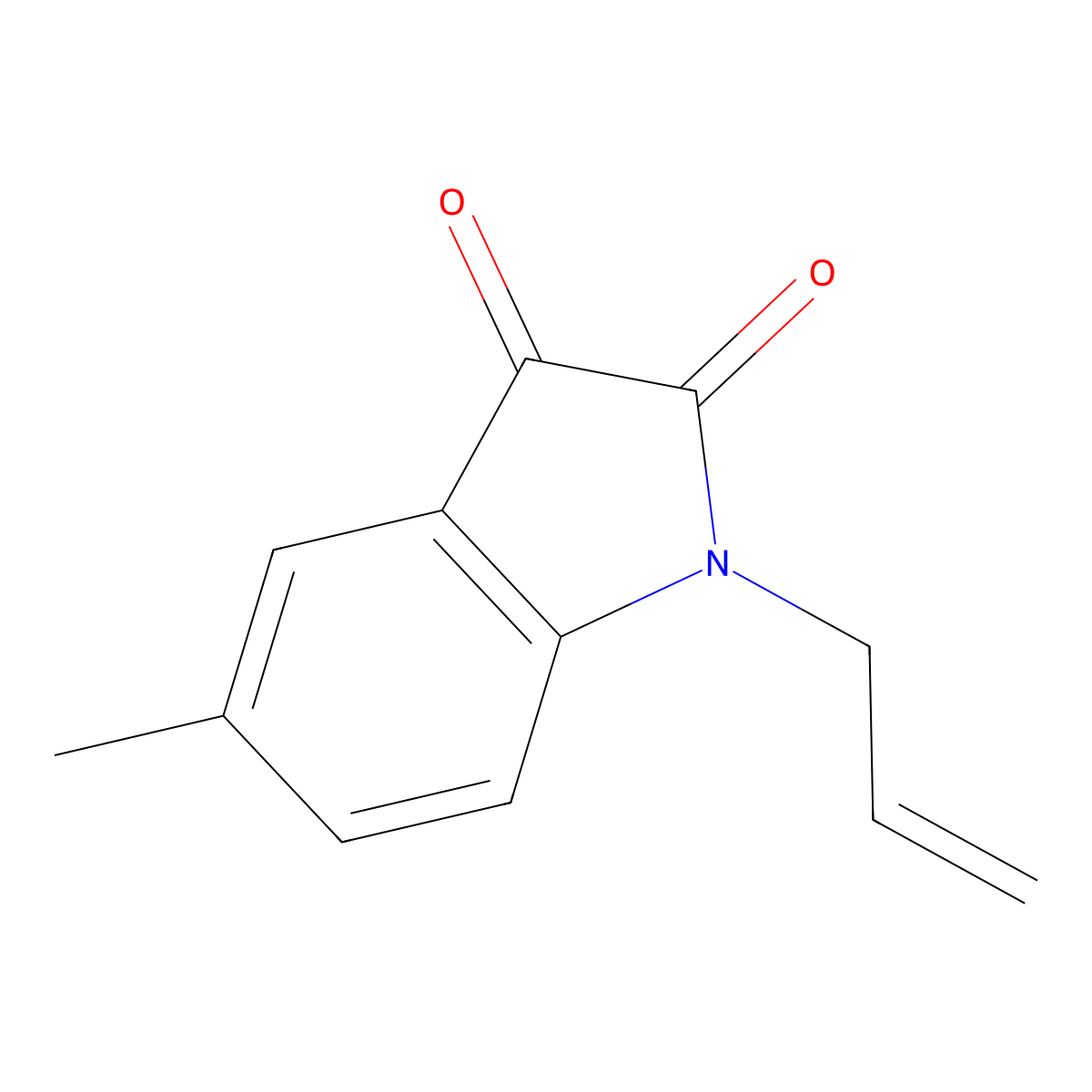 1-Allyl-5-methyl-1H-indole-2,3-dione molecular structure, CAS 63725-89-3