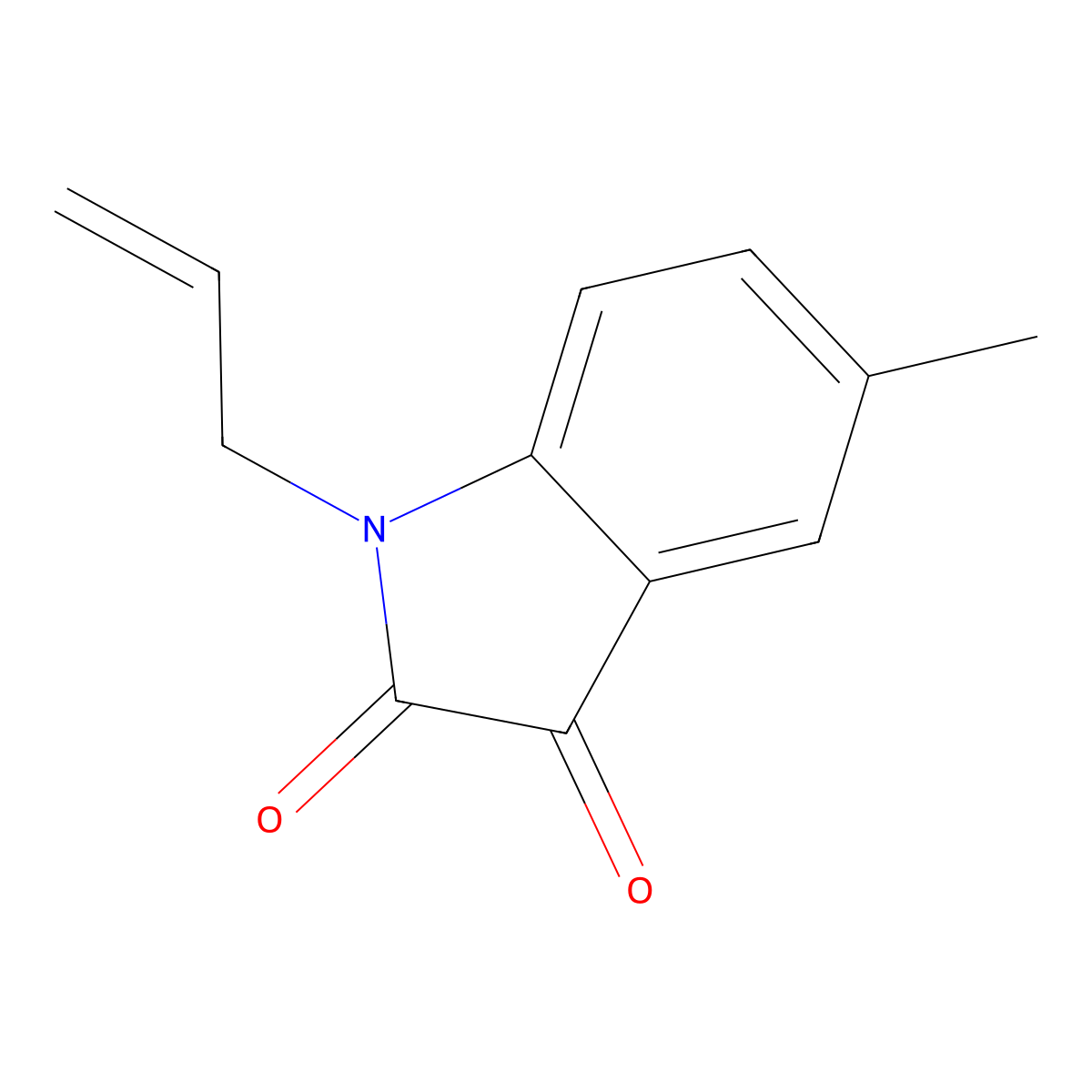1-Allyl-5-methyl-1H-indole-2,3-dione molecular structure, CAS 63725-89-3