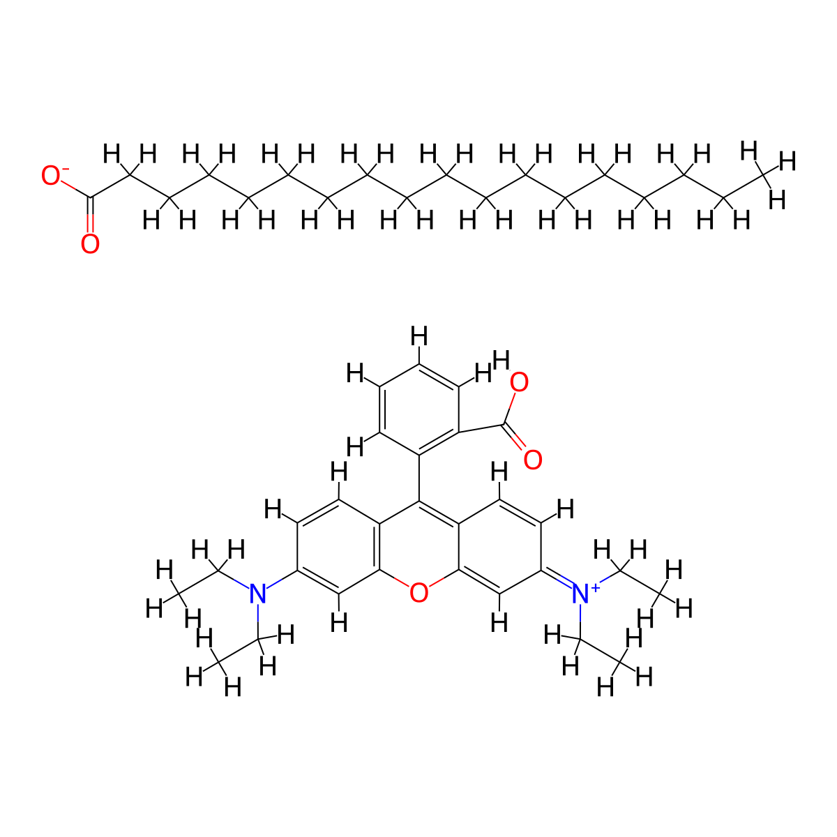 Rhodamine B Stearate molecular structure, CAS 6373-07-5