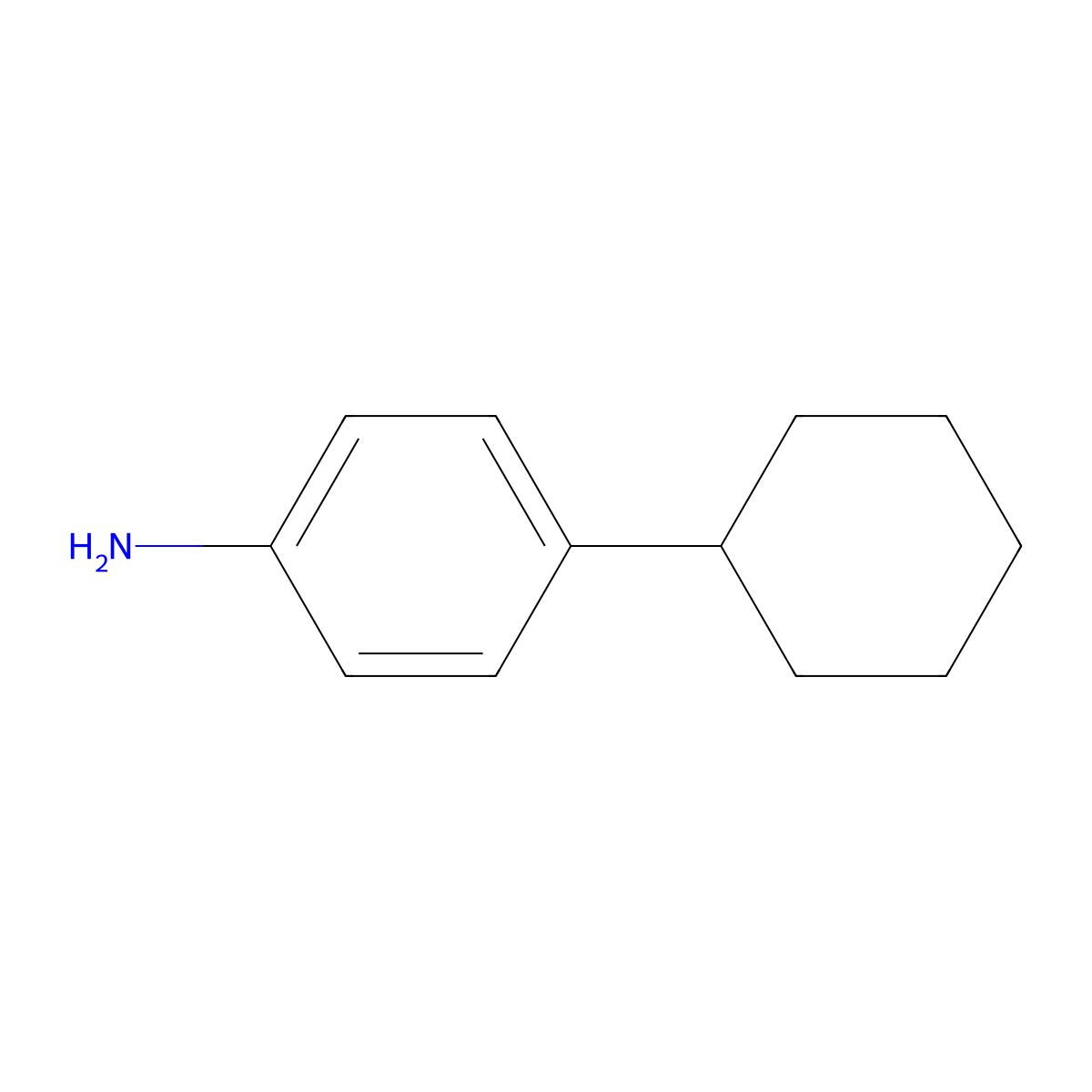 4-Cyclohexylbenzenamine molecular structure, CAS 6373-50-8