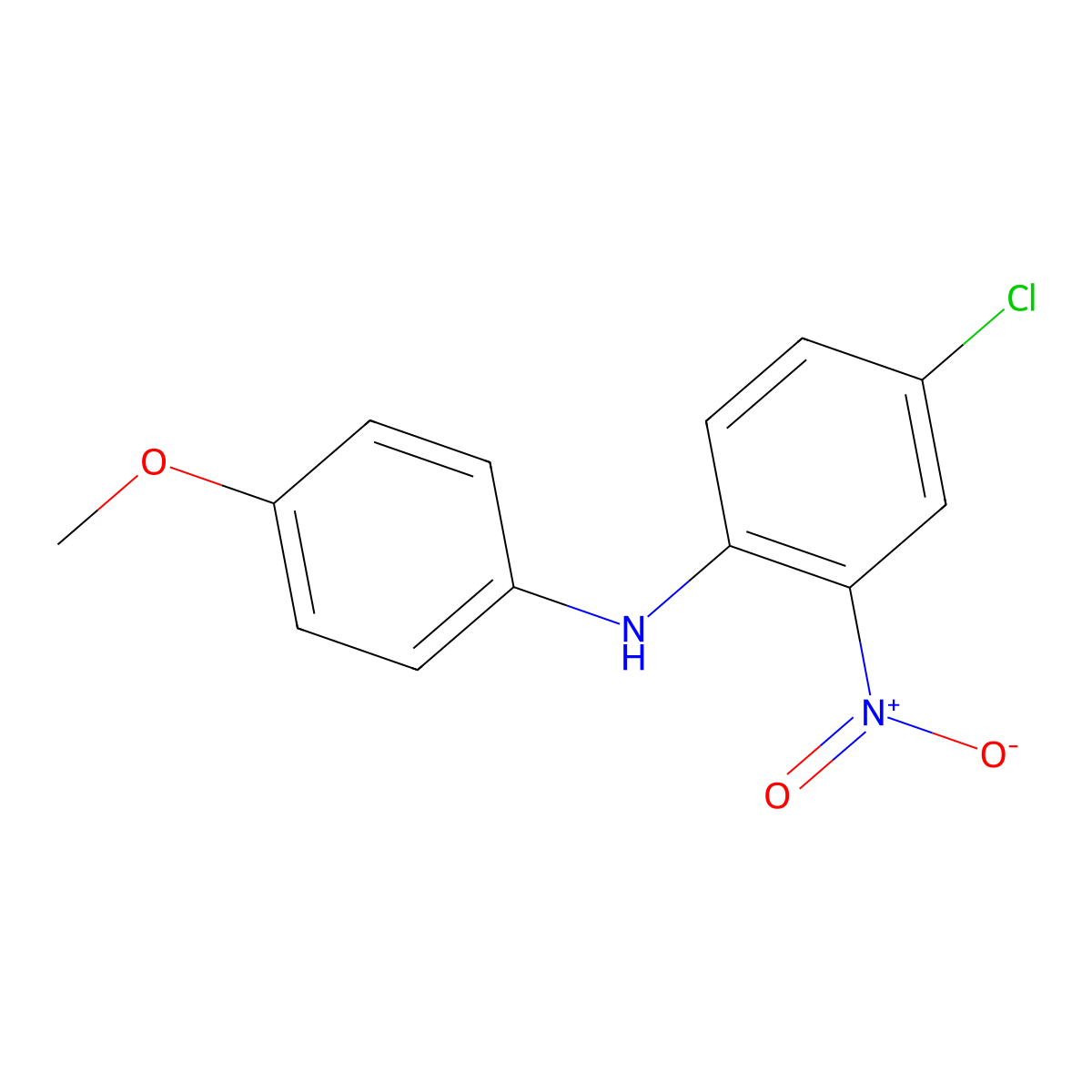 4-chloro-N-(4-methoxyphenyl)-2-nitroaniline molecular structure, CAS 6373-69-9