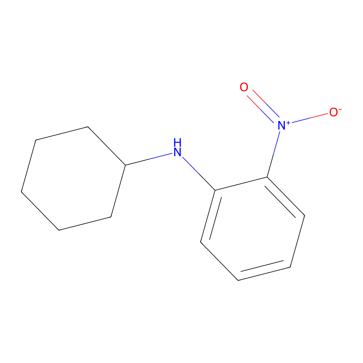 N-Cyclohexyl-2-nitroaniline molecular structure, CAS 6373-71-3