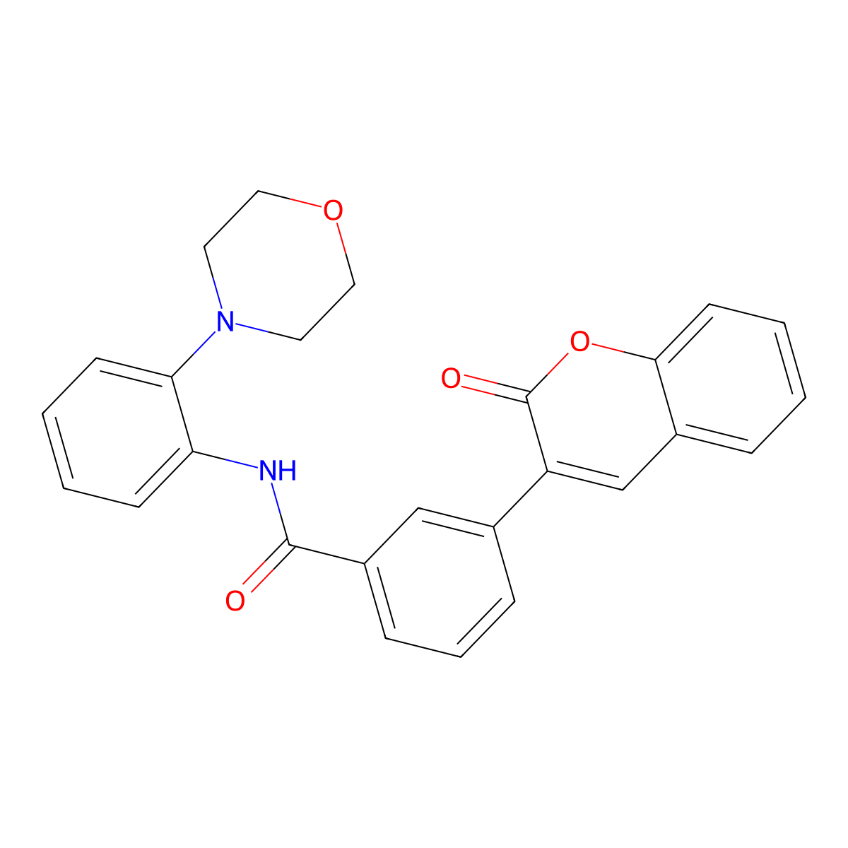 N-(2-morpholin-4-ylphenyl)-3-(2-oxochromen-3-yl)benzamide molecular structure, CAS 637304-05-3