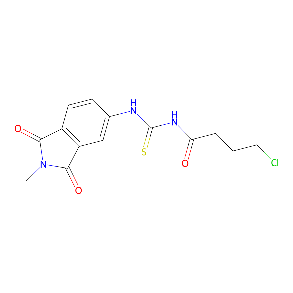 N-(4-chlorobutanoyl)-N'-(2-methyl-1,3-dioxo-2,3-dihydro-1H-isoindol-5-yl)thiourea molecular structure, CAS 637304-10-0