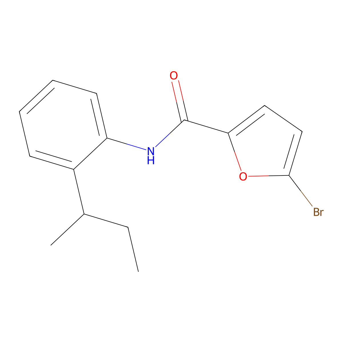5-bromo-N-(2-butan-2-ylphenyl)furan-2-carboxamide molecular structure, CAS 637307-22-3