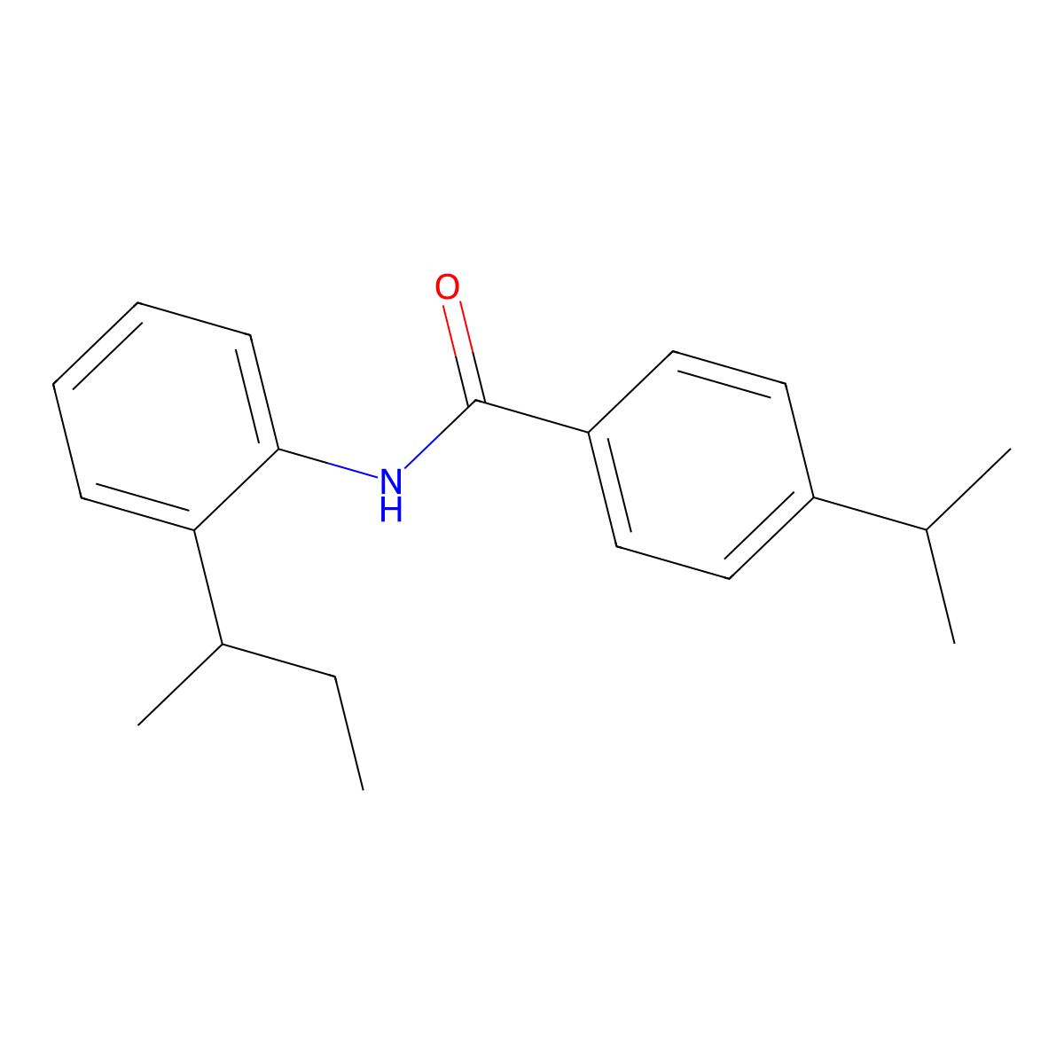 N-[2-(butan-2-yl)phenyl]-4-(propan-2-yl)benzamide molecular structure, CAS 637307-97-2