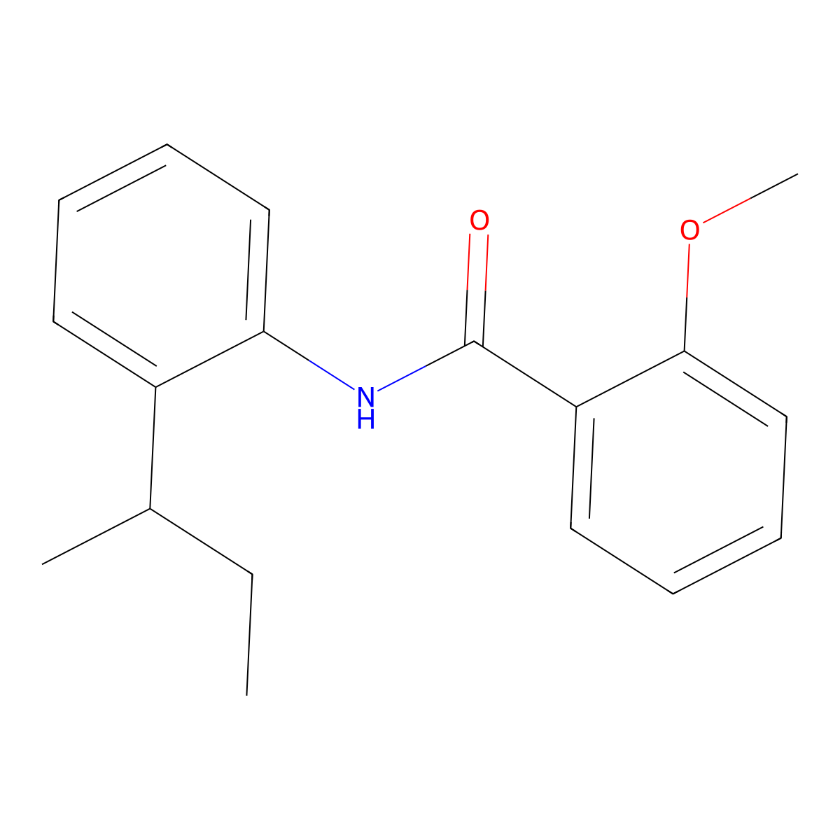 N-(2-butan-2-ylphenyl)-2-methoxybenzamide molecular structure, CAS 637308-11-3