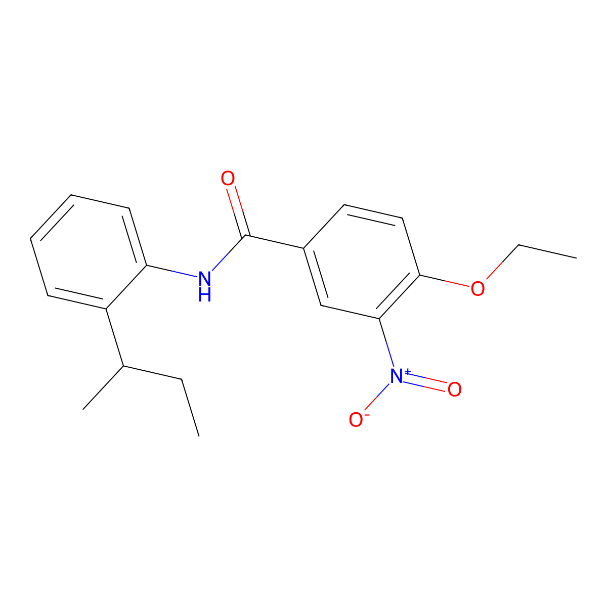 N-(2-butan-2-ylphenyl)-4-ethoxy-3-nitrobenzamide molecular structure, CAS 637308-97-5